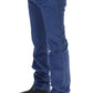 Elegant Blue Straight Fit Casual Pants