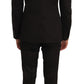 Elegant Brown Jacquard Martini Suit