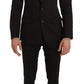 Elegant Brown Jacquard Martini Suit