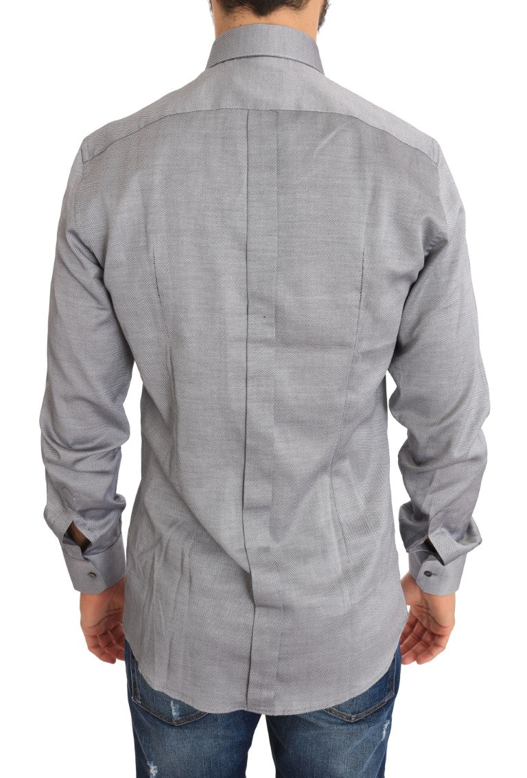 Slim Fit Formal Cotton Shirt in Gray