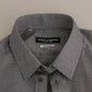 Slim Fit Formal Cotton Shirt in Gray