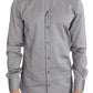 Slim Fit Formal Cotton Shirt in Gray
