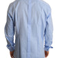 Elegant Blue Cotton Dress Shirt