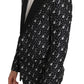 Polka Dot Jazz Print Slim Fit Blazer