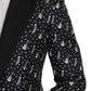 Polka Dot Jazz Print Slim Fit Blazer