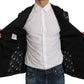 Polka Dot Jazz Print Slim Fit Blazer