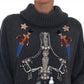 Fairy Tale Crystal Gray Cashmere Sweater