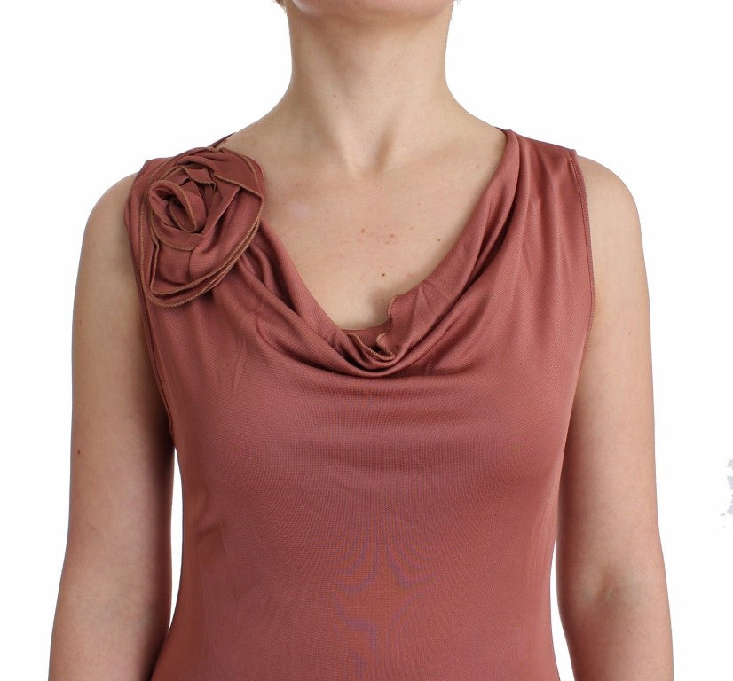 Elegant Pink Sleeveless Logo Top