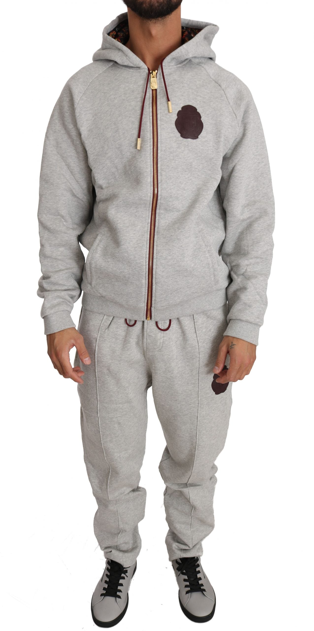 Gray Cotton Sweater Pants Tracksuit