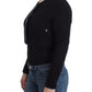 Black cropped cardigan