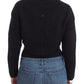 Black cropped cardigan