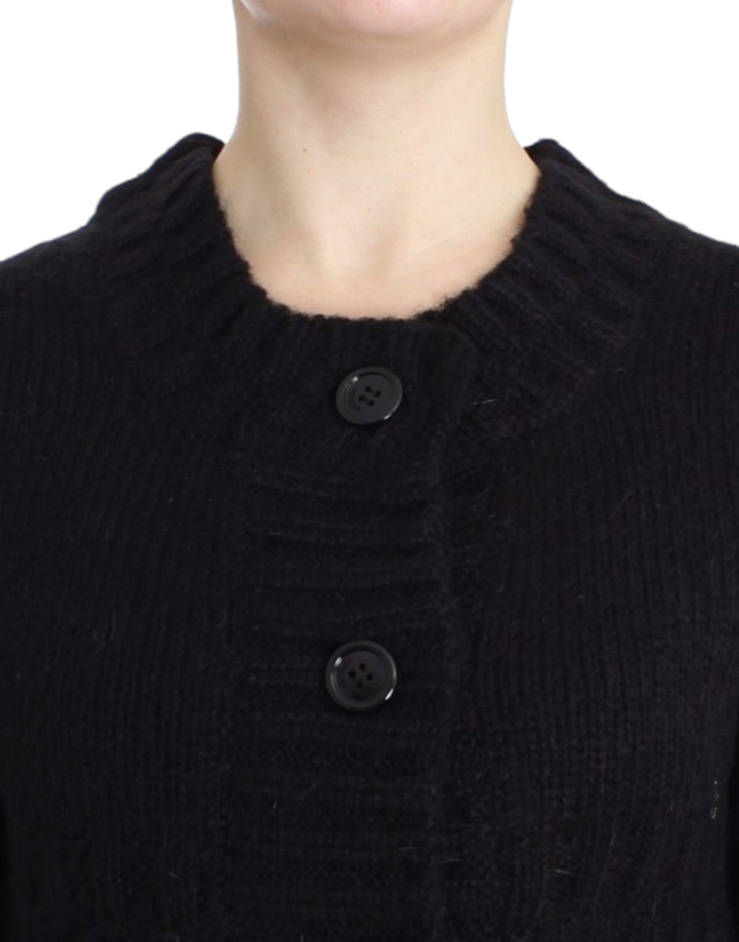 Black cropped cardigan