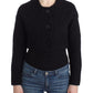 Black cropped cardigan