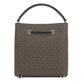 Suri Large Signature PVC Convertible Bucket Bag to Backpack Bag (Brown/Black Signature)