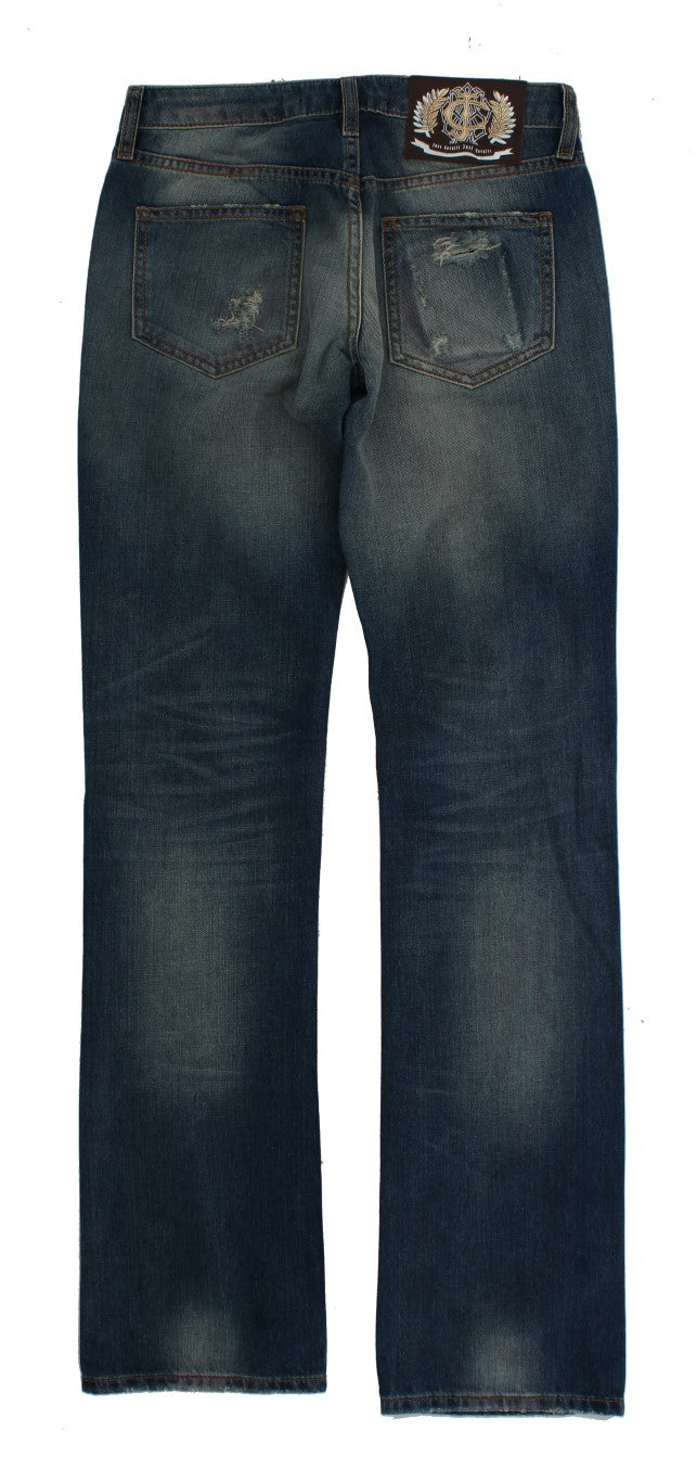 Slim Skinny Flare Blue Wash Jeans