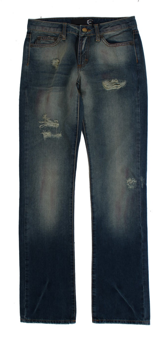 Slim Skinny Flare Blue Wash Jeans