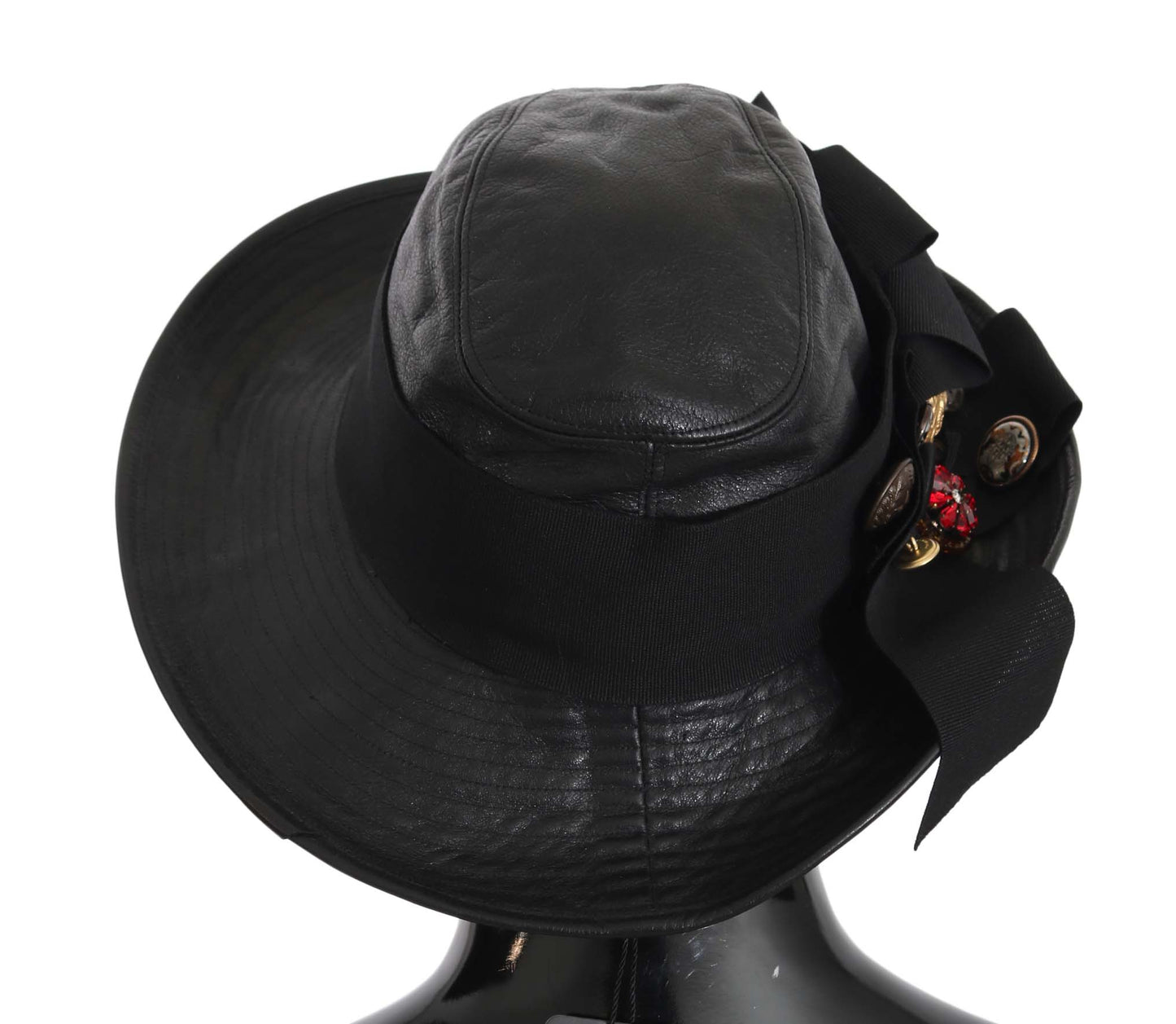 Elegant Wide-Brim Crystal Fedora Hat