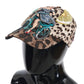 Brown Leopard Sequin Sicily Applique Baseball Hat