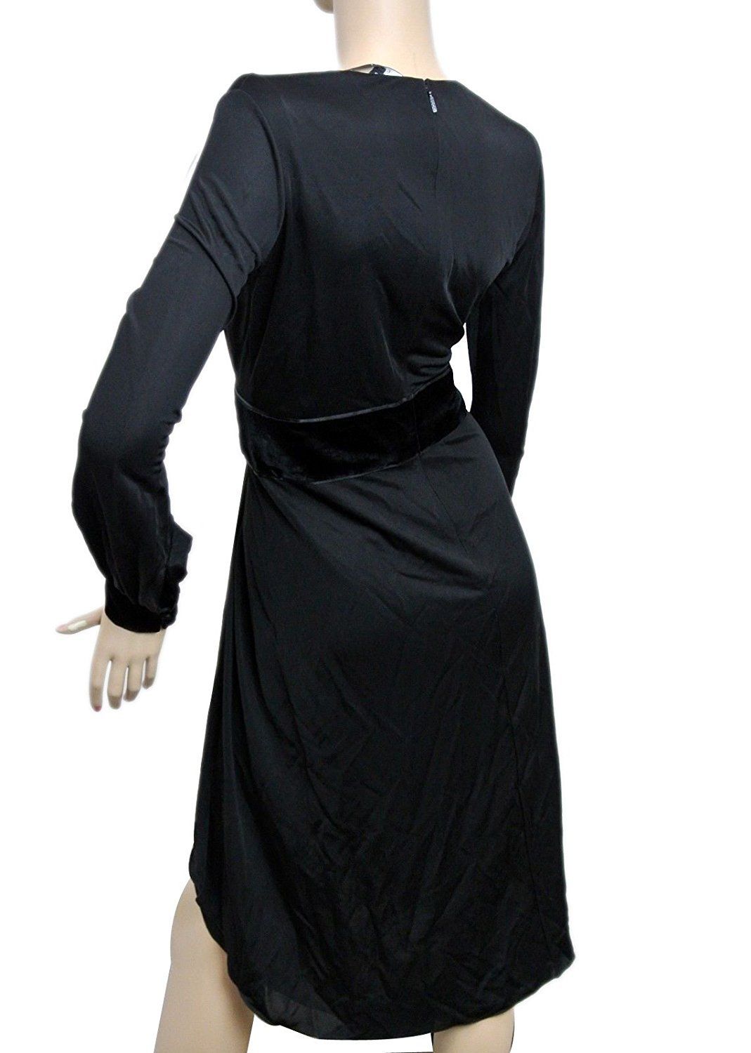 Women's Black Viscose Runway Shiny Jersey