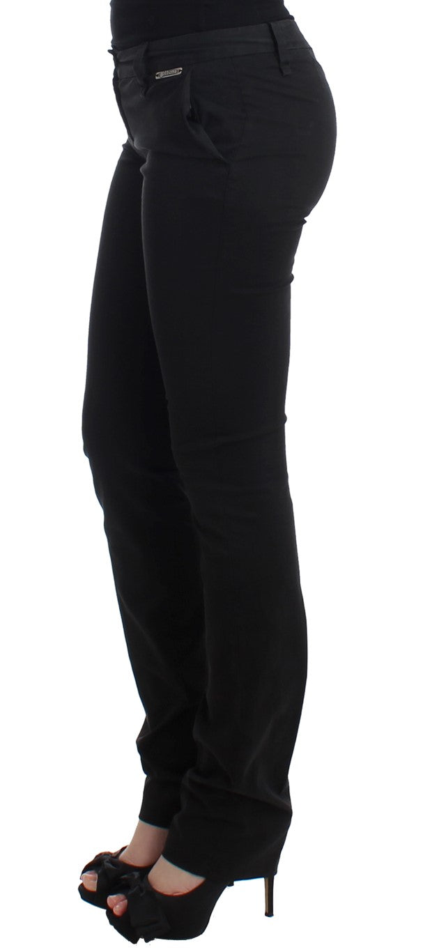 Black straight leg pants