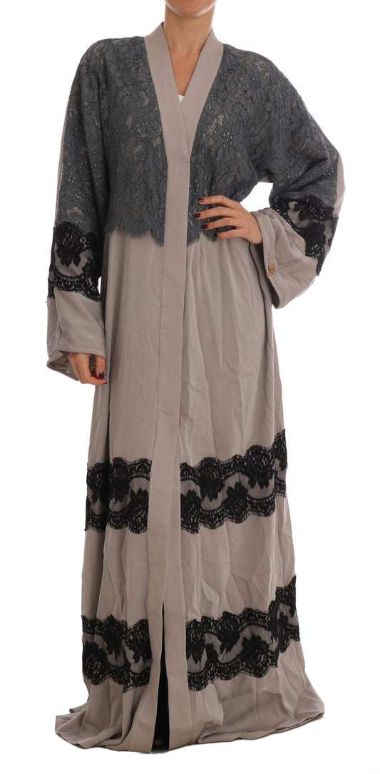 Elegant Cape Kaftan Dress in Gray