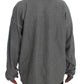 Elegant Gray Silk Crewneck Pullover Sweater