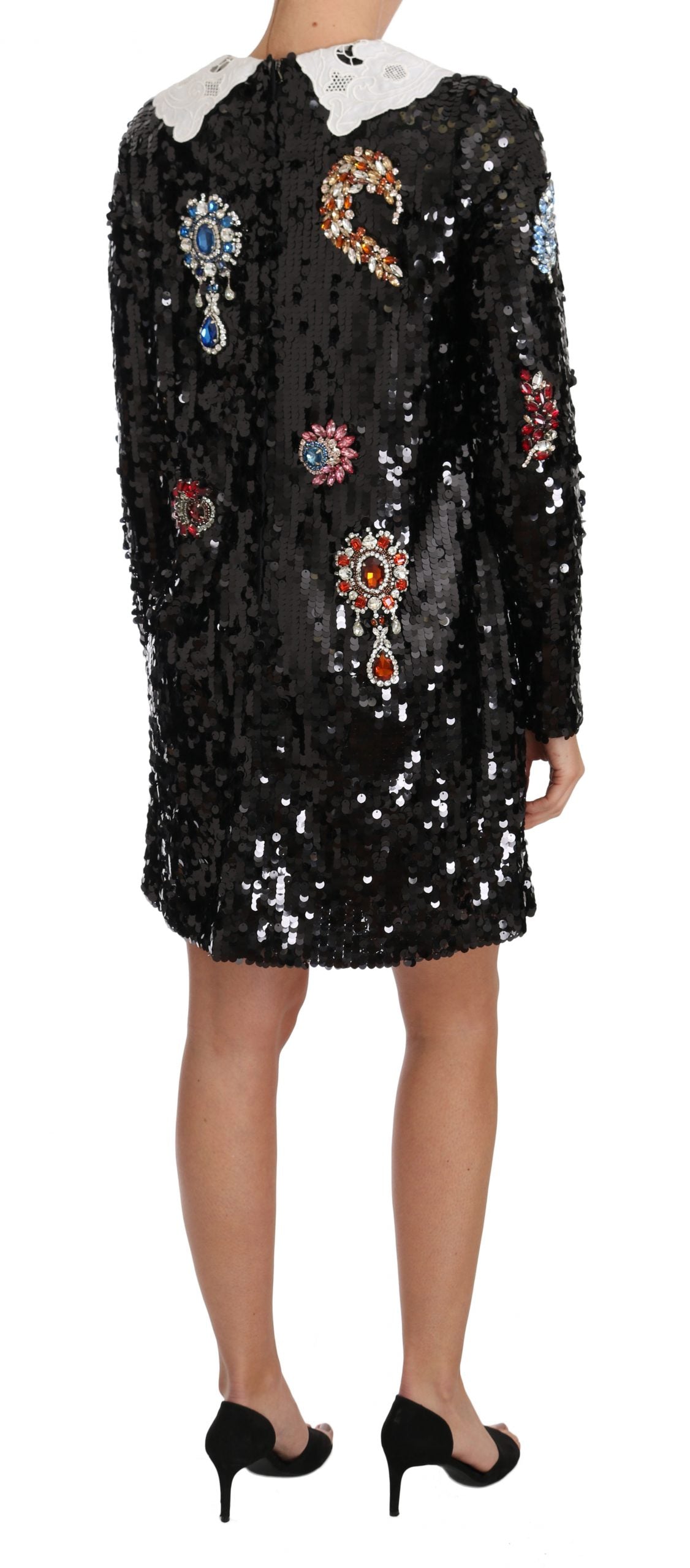 Elegant Crystal-Embellished Mini Dress