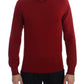 Elegant Scarlet Cashmere Crew-Neck Sweater