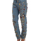 Enchanted Sicily Crystal Heart Boyfriend Jeans