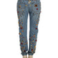 Enchanted Sicily Crystal Heart Boyfriend Jeans