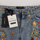 Enchanted Sicily Crystal Heart Boyfriend Jeans
