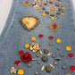 Enchanted Sicily Crystal Heart Boyfriend Jeans