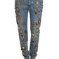 Enchanted Sicily Crystal Heart Boyfriend Jeans
