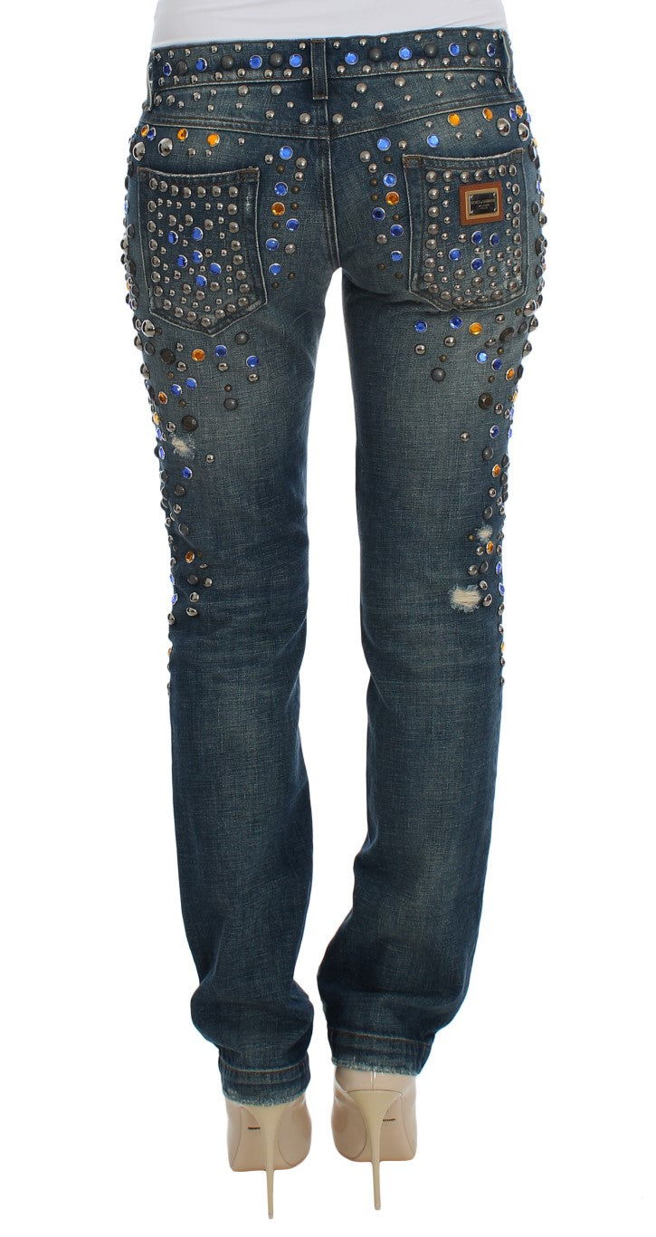 Crystal Embellished GIRLY Slim Fit Jeans