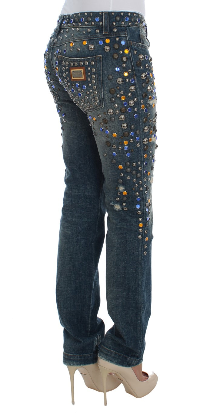 Crystal Embellished GIRLY Slim Fit Jeans