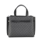 Emilia Small Black Signature PVC Satchel Crossbody Handbag Purse