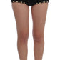 Elegant High Waist Sequined Silk Shorts
