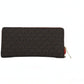 Jet Set Large Continental Travel Clutch Wristlet Wallet (Brown Signature/Flame)