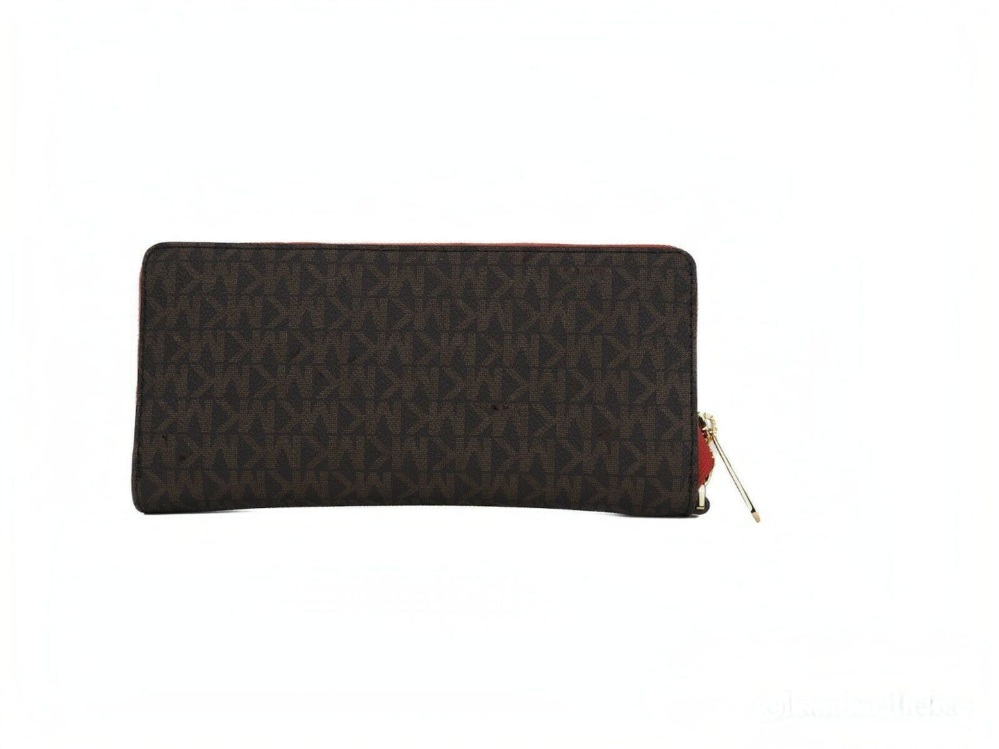 Jet Set Large Continental Travel Clutch Wristlet Wallet (Brown Signature/Flame)