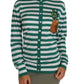 Embroidered Pineapple Cashmere-Silk Cardigan