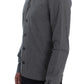 Elegant Gray Cotton Dress Shirt