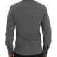 Elegant Gray Cotton Dress Shirt