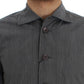 Elegant Gray Cotton Dress Shirt