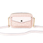 Jet Set Travel Medium Signature PVC Pocket Camera Bag Crossbody Handbag (Powder Blush Multi Signature)