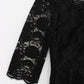 Elegant Black Floral Lace Maxi Dress