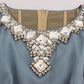 Elegant Crystal-Embellished Silk Gown