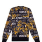Elegant Black and Gold Round Neck Sweatshirt