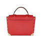 Manhattan Medium Leather Top Handle School Satchel Crossbody Handbag (Flame Solid)