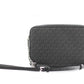Jet Set Large East West Saffiano Leather Crossbody Bag Handbag [Black Signature]