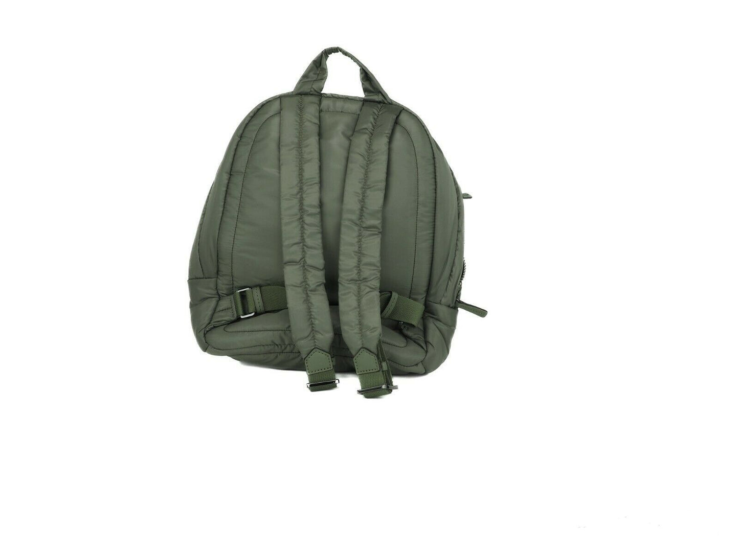 Rae Medium Quilted Nylon Fabric Backpack Bookbag (Army Green)